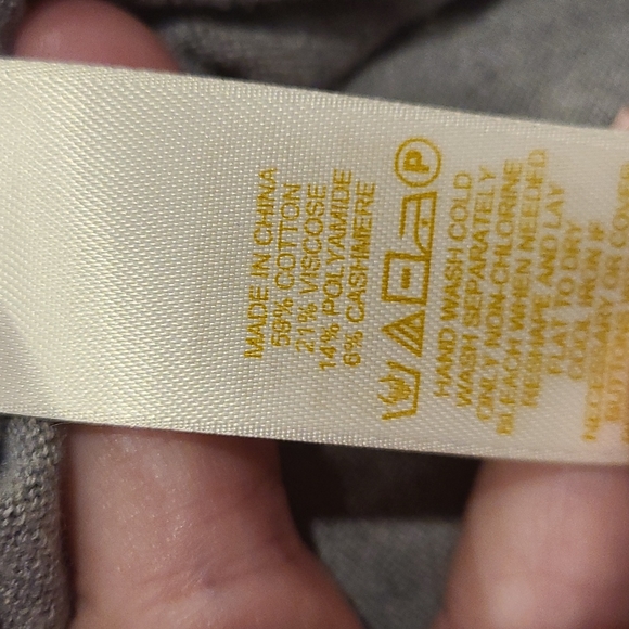 Kate Spade long grey vneck button up cardigan with bow cuffs cashmere bl… - Picture 6 of 7